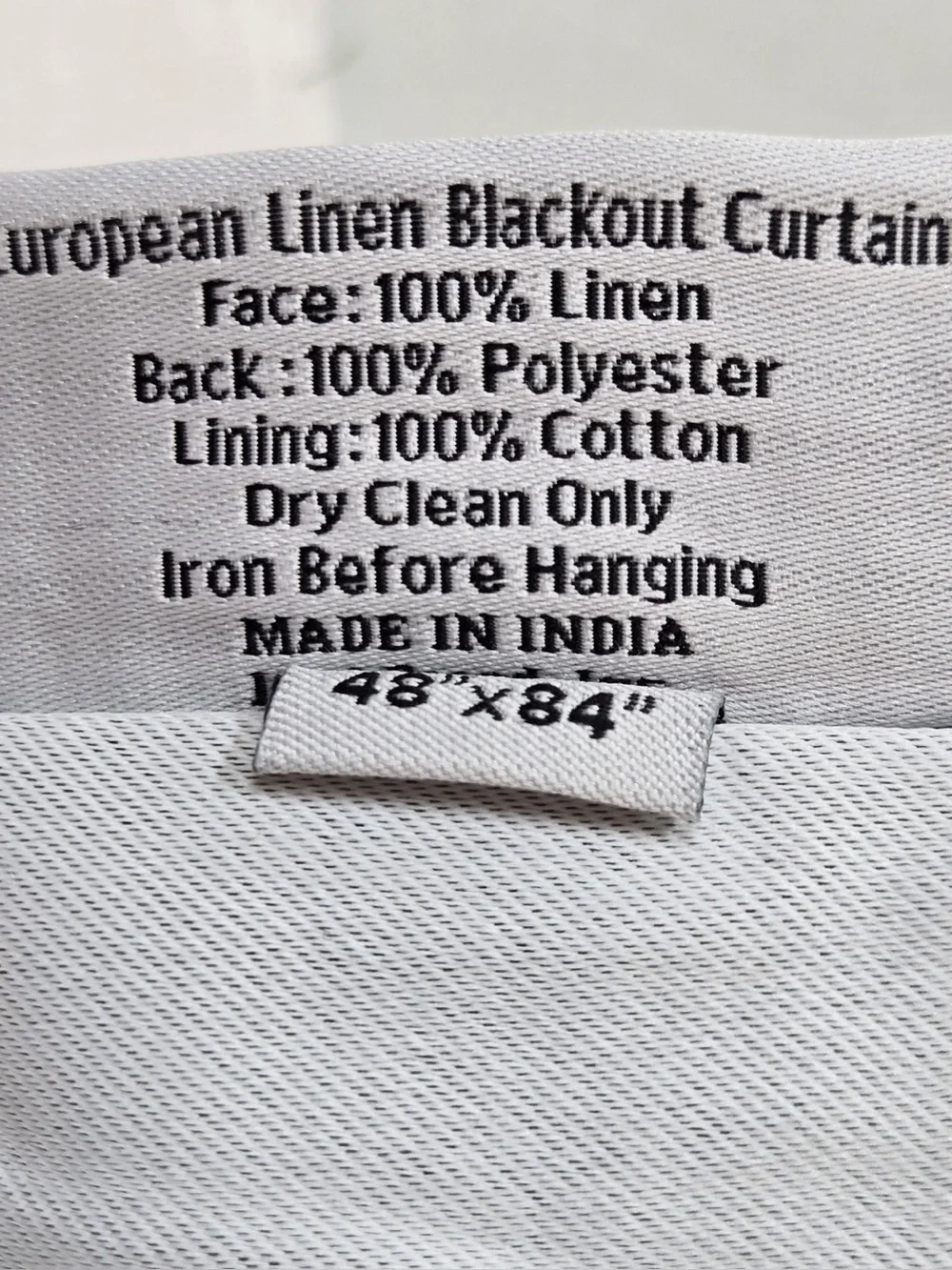 NWT QUINCE Set Of 2 48x84 European Linen True Blackout Curtains Cream 0624